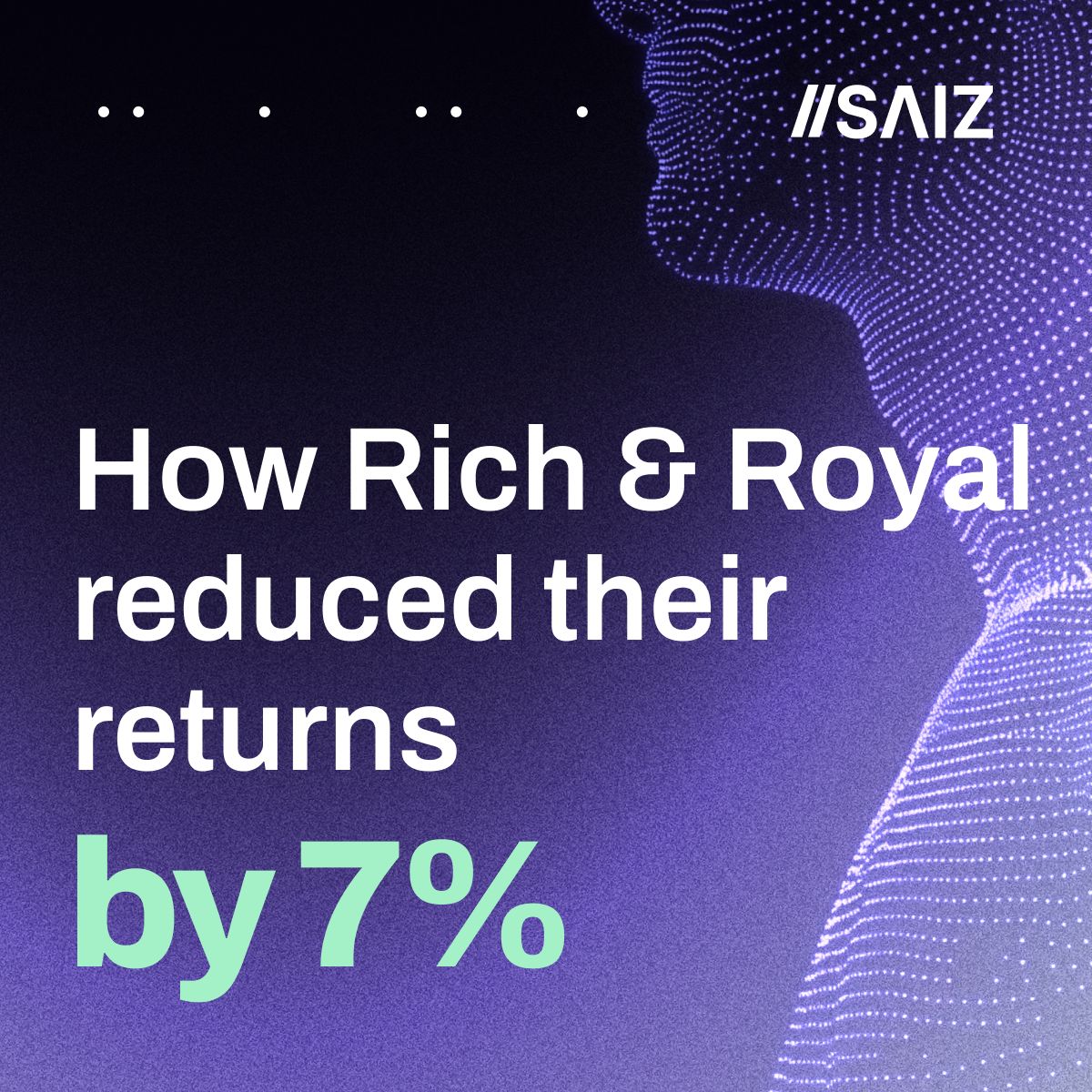 LinkedIn ad by SAIZ: How Rich & Royal reduced their returns by 7%